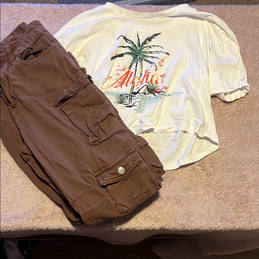 Women's Brown Cargo Pants